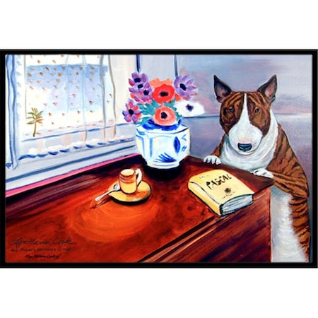 Micasa 18 x 27 in. Bull Terrier Indoor Outdoor Mat MI760481